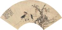华嵒 丙寅（1746）年作 牵马归途 镜框