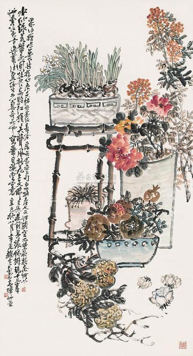 赵云壑 辛巳（1941）年作 清供图 立轴