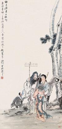 钱慧安 庚戌（1850）年作 东山丝竹 立轴