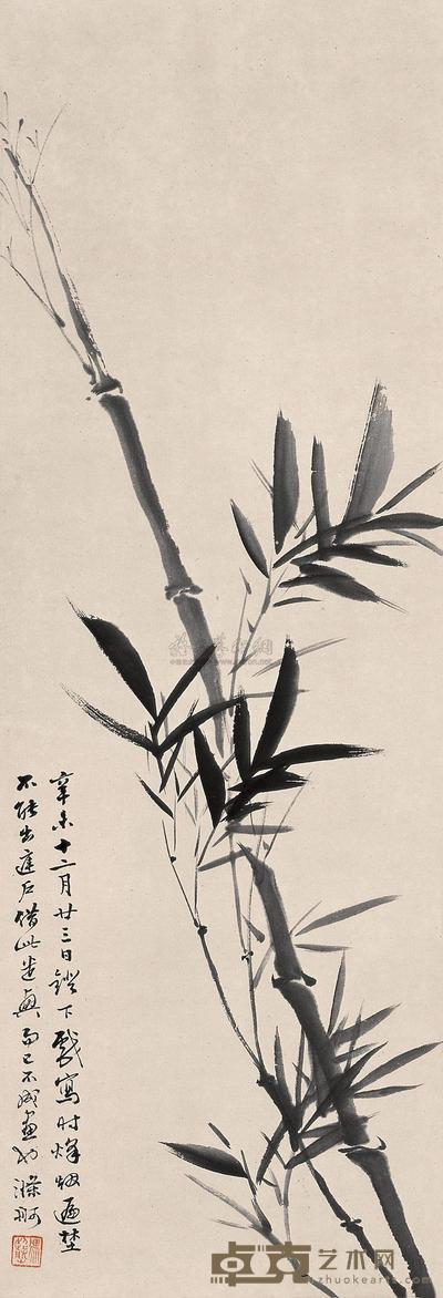 冯超然  1931年作 墨竹 镜心 60×21cm
