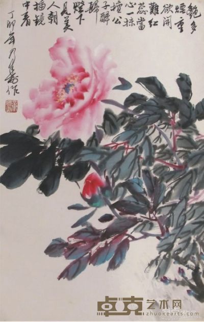 童乃寿花卉立轴 67×43
