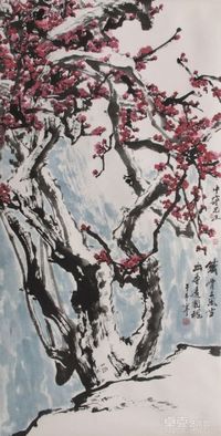 于希宁梅花立轴