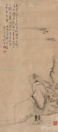 汪士慎人物立轴