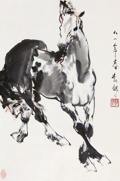 刘勃舒 1981年作 奔腾