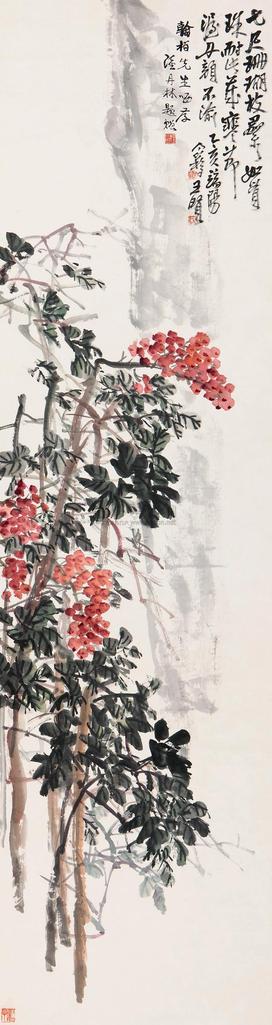 王个簃 乙亥(1935年)作 天竺 立轴