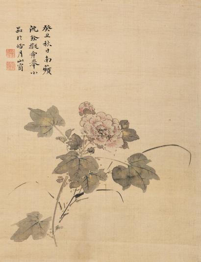 沈铨 癸丑（1733年）作 一枝独秀 立轴