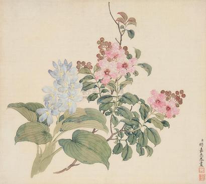 缪嘉惠 春花图 立轴
