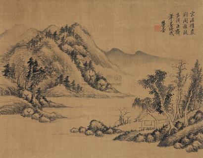 王原祁 仿古山水 立轴