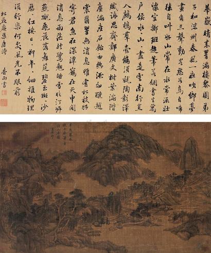 王原祁 （款） 辛酉（1681年）作 山庄图 立轴