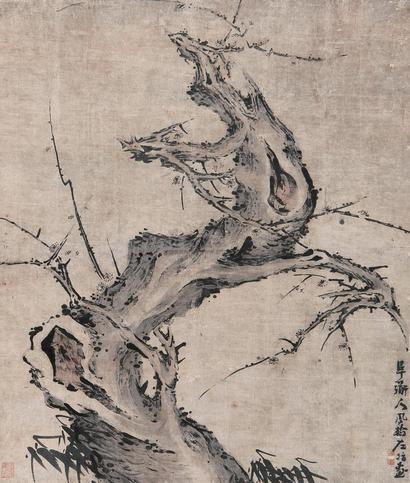 高凤翰 （款） 老树新葩 立轴