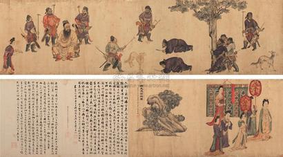 黄初民 乙亥（1815年）作 陈元达锁谏图 手卷