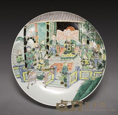 清 五彩人物盘 直径35cm