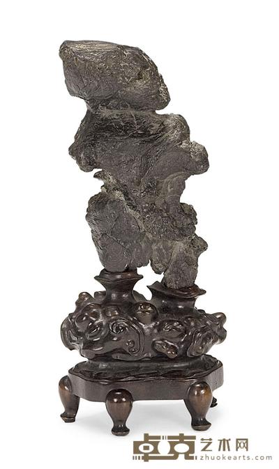 清 灵壁石摆件 高26cm