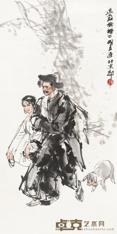 史国良 红旗谱 镜心 68×34cm