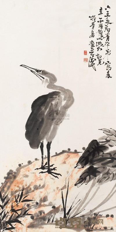 李苦禅 鹭鸶 立轴 133×67cm