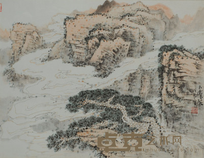宋玉麟 山水 31.5×40