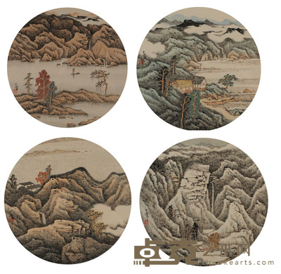 宋玉麟 春夏秋冬 直径31.5×4