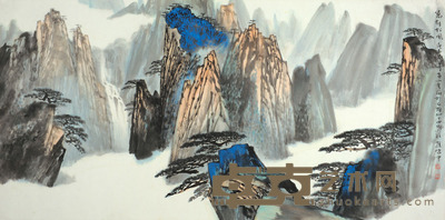 赵晓钟 黄山积翠 68×138