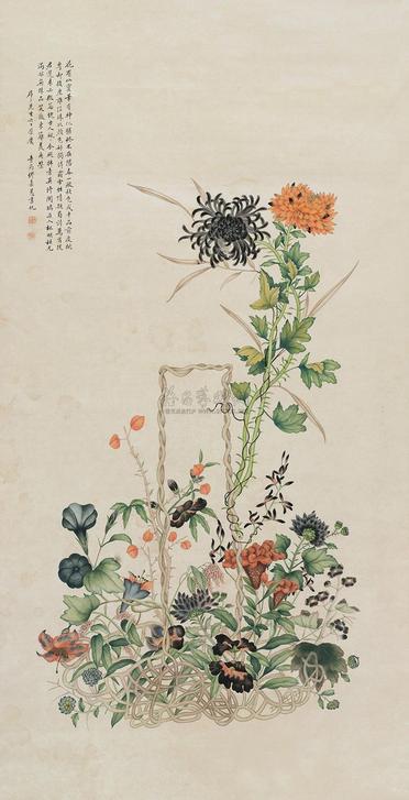 缪嘉惠 菊花图 立轴