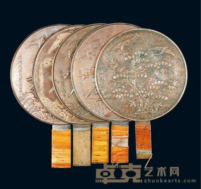 日本铜镜 （五面） 尺寸不一
