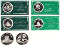 1983年 1984年 1985年熊猫一盎司银币全套三枚