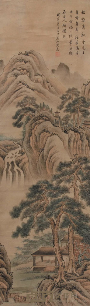 黄鼎 山水 105×30cm