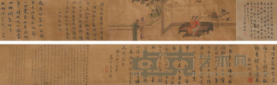 周文矩 人物 19×59cm