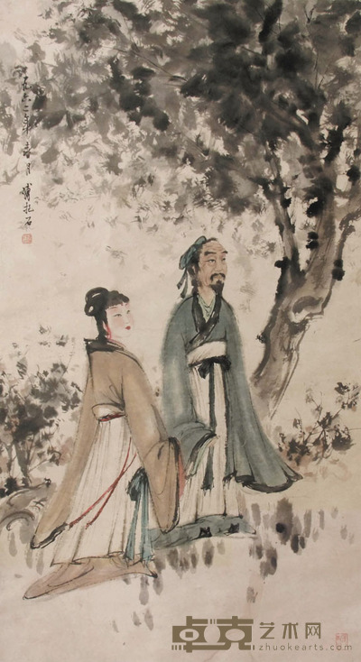 傅抱石 人物 105×56cm