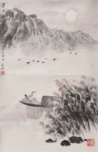 亚明 山水