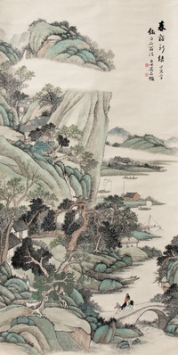 吴石仙 山水