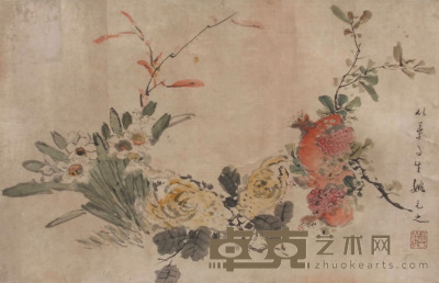 姚元之 花卉 32×51cm