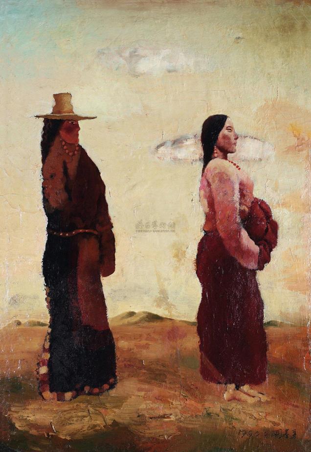 周春芽 1990年作 藏女