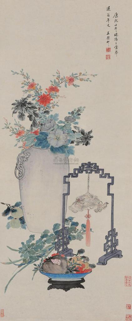 王原祁 1702年作 端阳景 立轴