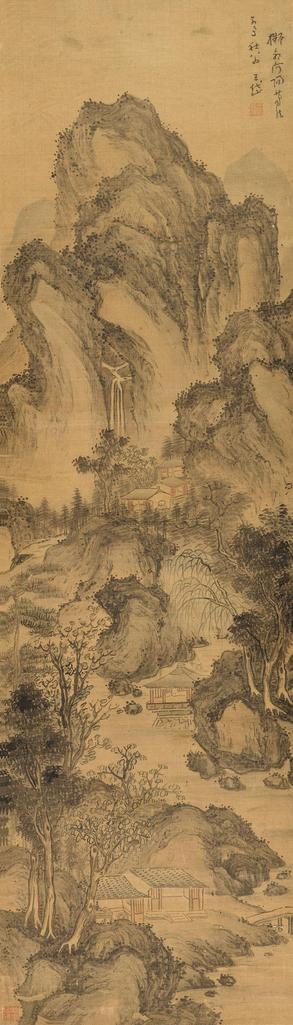 王岱 拟郭河阳笔 镜心