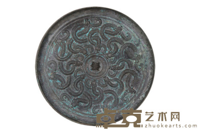 战国 十六龙纹青铜镜 径：18cm