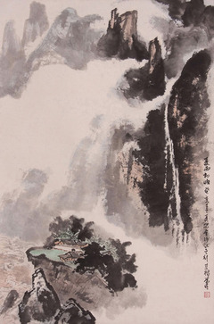 谭学楷《夏雨初收》 立轴