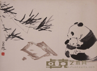 吕林《熊猫》片 66.6×49cm