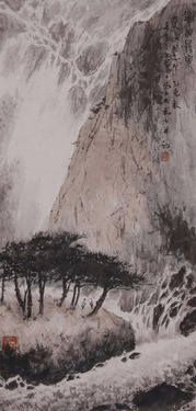 傅抱石《山水人物》片