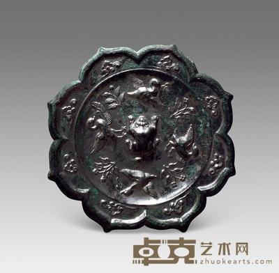 四雀花枝镜 