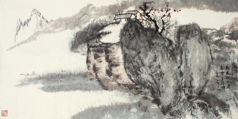 曹无 壬辰（2012年）作 树藏秋色老 镜心