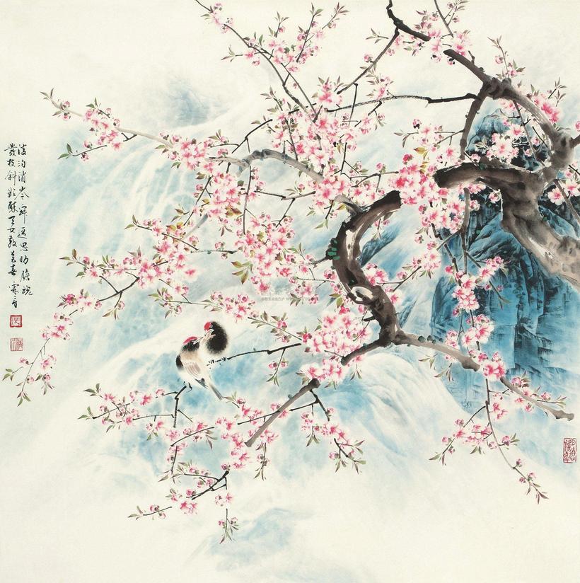 冯霖章 天女散花春 立轴