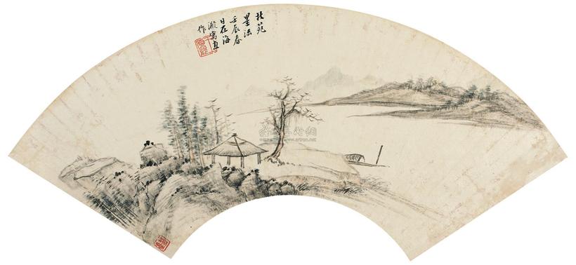 王原祁 （款） 壬辰（1712年）作 仿古山水 扇面
