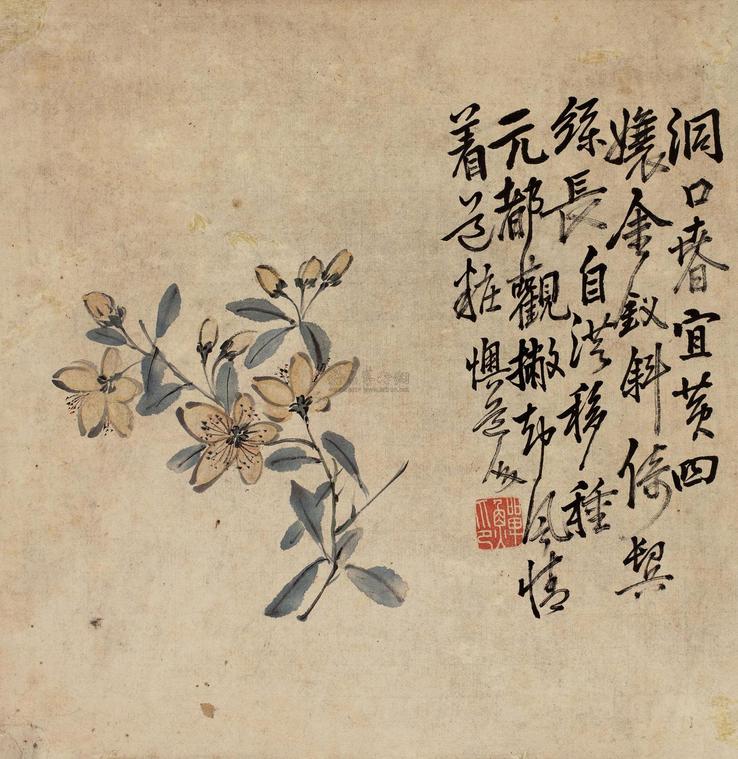 李鱓 （款） 花卉 立轴