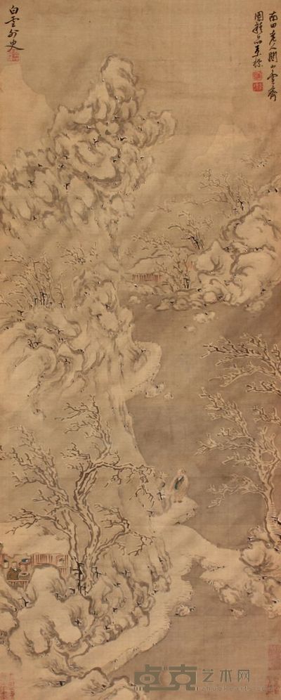 査士标 山水立轴 87×35