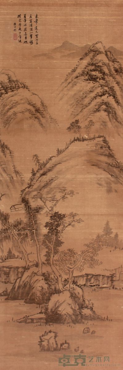 査士标 山水立轴 94×33