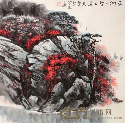 郭公达 山水镜片 68×68