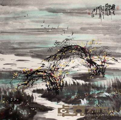 宋雨桂 山水镜片 68×68
