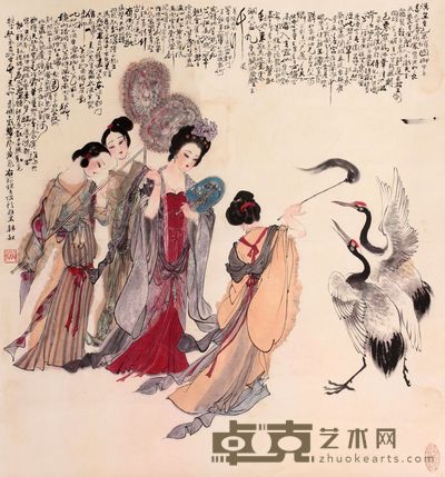 韩敏 人物立轴 68×64