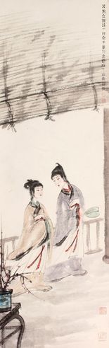 傅抱石 人物立轴