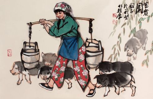 史国良 富贵图立轴